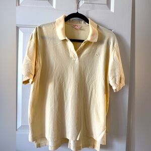 Brooks Brothers polo style shirt, L, pale, yellow, collard, short sleeve, NWOT